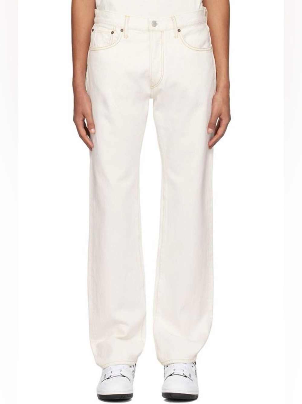 NWT RE/DONE Men’s Cream White 50’s Straight Fit Jeans Size 32